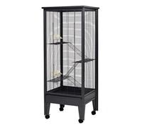 Little Friends All Metal Chew Proof Tall Chinchilla Cage Grey