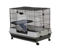 Little Friends Chatsworth 1-Level 80Cm Small Animal Rat Cage, Grey/white