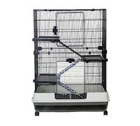 Little Friends Chatsworth Double 80cm Small Animal Rat Cage, Grey/White