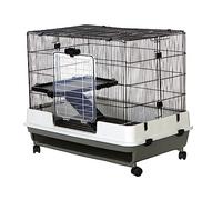 Little Friends Chatsworth Single 80cm Small Animal Rat Cage, Grey/White