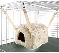 Little Friends Cuddle Up Rat Chinchilla Igloo, Luxury Cream,Small