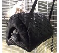 Little Friends Cuddle Up Rat Chinchilla Igloo, Quilted Black