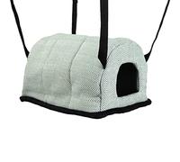 Little Friends Cuddle Up Rat Chinchilla Recycled Eco Igloo: Green Herringbone
