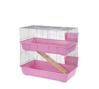 Indoor Rabbit Cage 100cm Pink 2 Tiers Brand New - Small Pet Guinea Pig