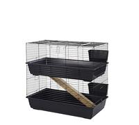 Large Cage 100cm 2 Tiers Animal Pet - Black/Blue