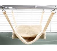 Fluffy Lined Pouch Hammock for Ferret Chinchilla Rat Bed Toy House Quilted Black