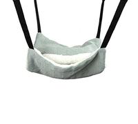 Little Friends Fluffy Lined Recycled Eco Hammock With Pouch: Green Herringbone