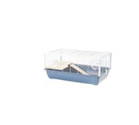 Little Friends Grosvenor Rat & Hamster Cage, 77x47x36cm, Blue/White | Calming pastel blue with crisp white bars - a stylish upgrade that suits any room in the house