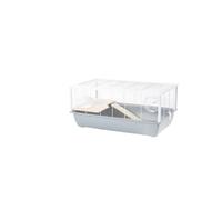 Little Friends Grosvenor Rat & Hamster Cage, 77x47x36cm, Grey/White | Soft pastel grey with crisp white bars - a stylish upgrade that suits any room in the house