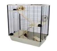 Hamster & Rat Cage 78cm x 48cm x 80cm - Plaza Tall Multi-Level Grey | Little Friends