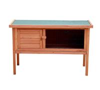 Outdoor Rabbit Hutch | Single Storey Guinea Pig Cage | Wooden Small Animal Home with Mesh Front | Large - 136 x 50 x 70 cm
