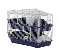 Little Friends Indoor Double Corner Cage Rabbit and Guinea Pig, Blue
