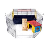 Little Friends Indoor Rabbit/Guinea Pig 80cm Cage with Run, Multi