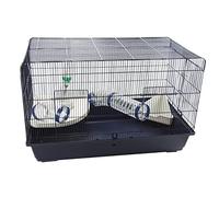 Little Friends Mamble Rat/Hamster Narrow Bar 100cm Cage, Black