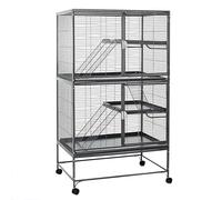 Little Friends Metal Aventura Metal Rat Ferret Chinchilla Cage, Grey