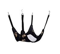 Little Friends Plain Hammock with Fleece Centre, Black Paw Print Black