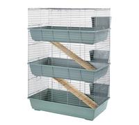 Little Friends Rabbit 100 Triple Cage Indoor For Rabbits & Guinea Pigs Beige