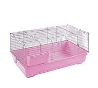 Little Friends Rabbit 100cm Indoor Rabbit/Guinea Pig Cage - Pink, Pink