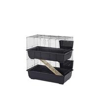 Little Friends Rabbit Cage, Double Tier, 80 cm,Blue/Black