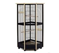 Little Friends Tall All Metal Corner Aviary Cage - Great For Birds, Rats