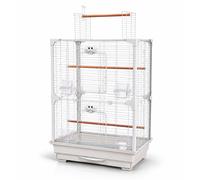 Little Friends Bird Cage 66x35x90cm White Budgie Cockatiel Perches