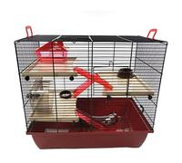 Little Friends The Grand - Hamster Cage, Red, L:50 x W:33 x H:45cm
