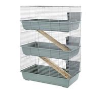 Little Friends Rabbit 100 Triple Cage Indoor For Rabbits & Guinea Pigs Beige