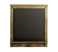 Little Friends Vintage Chalkboard with Hooks, Wood, Brown