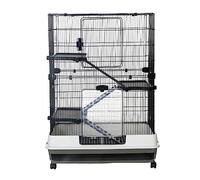 Little Friends Windsor Double 100cm Small Animal Rat Cage, Grey/White