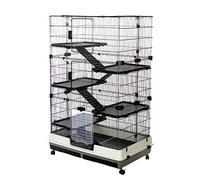 Little Friends Windsor Triple 100cm Small Animal Rat Cage, Grey/White