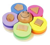 Little Frog Wooden Flower Shape Stacking & Sorter Toy - Early Development & Activity Toys for 1+ Year Olds
