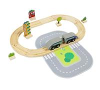 Little Frog Toys My First Magnetic Wooden Train Set, 30-Piece Toy Train Set with Wooden Train Track, Montessori Educational Magnetic Toys, Birthday Gifts for 3 Year Olds Boys and Girls