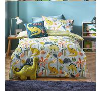 Little Furn Duvet Cover Set Little Dinos Blue/Green Single