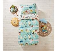little furn. Love Our Earth Duvet Cover and Pillowcase Set, Blue, Single