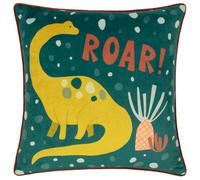 furn. little Roar Velvet Piped Cushion Cover, Teal