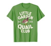 Little Garden Quail Club Vintage Style Bird Watching Graphic T-Shirt