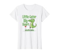Little Gator Big Heart Value Graphic T-Shirt, Women, White, M