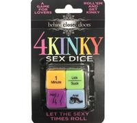 Little Genie 4 Kinky Sex Dice - Fun Foreplay and BDSM Game with Action, Time, Body Part, and Position Dice