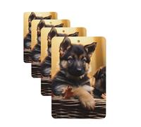 Little german shepherd dog Car Air Fresheners Cards Set of 4 Pieces Personalized Car Fresheners Gifts for Men Women Auto Aromatherapy Tablets Hanging Scented Cards for Wardrobe Bathroom