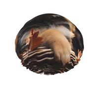 Little german shepherd dog Shower Cap Reusable Waterproof Shower Bonnet for Women Men Elastic Band Bath Hair Hat Double Layered Washable Bath Cap for All Hairstyles, Travel-Friendly