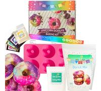 Little GF Chefs DIY Unicorn Donut Baking Kit for Kids | Gluten Free Rainbow Swirl Glaze Baking Supplies Gift Set with Icing Mix, Ingredients, Step-by-Step Instructions Dessert Kids Birthday Party