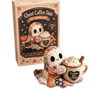 Little Ghost’s Cozy Halloween DIY Patchwork Kit, Cute Ghost Plush Sewing Craft Kit with Pre-Cut Fabric, Stuffing & Accessories, Handmade Decor Ornament, Adults & Beginners (#E)