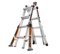 Little Giant Ladders 1304-024 Conquest All-Terrain Multi-purpose Ladders, 4 Tread, Side Mounted Stabiliser Bars, Heavy-wall Military Grade Construction, EN131