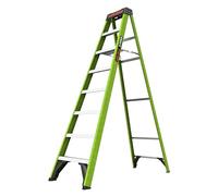 Little Giant A-FORCE Fiberglass Step Ladder - 150kg Load, Comfort Treads, Tool-Ready Top Cap, EN131 Professional (8 Tread)