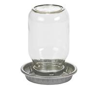 Little Giant Glass Jar Chick Waterer Mason Jar Baby Chick Waterer, 1 Quart (Item No. MJ9826)
