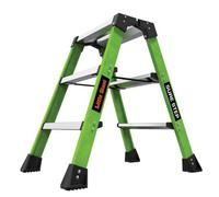 Little Giant 3 Tread Sure Step GRP Step Stool, Double Sided, Top Tread Height 660mm, Fibrelgass, Folding Steps