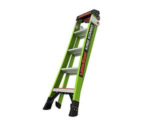 Little Giant King Kombo 5+4 Steps 3-in-1 Ladder with Rotating Pad, Green