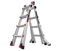 Little Giant Ladders 4 Rung Velocity Series 2 Multi-purpose Ladders, Heavy-duty Aluminium, Tip n Glide Wheels, EN131