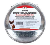 Little Giant Poultry Waterer | Galvanized Round Hanging Chicken Waterer | 1-Pint Capacity