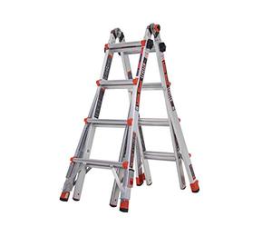 Little Giant Systems LADDER Leveler, 4-7 Steps, Aluminium, Multifunctional with Ratchet Levelers, 150 kg Load Capacity